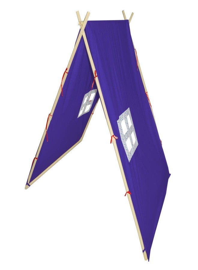 CREATIVE TEXTILES Tent House for Kids Collapsible A Frame Play Tent | Tent House | Play House for Children (Purple) - Image 3